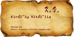 Király Vitália névjegykártya